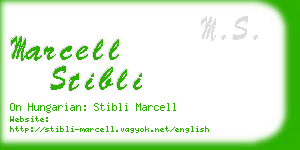 marcell stibli business card